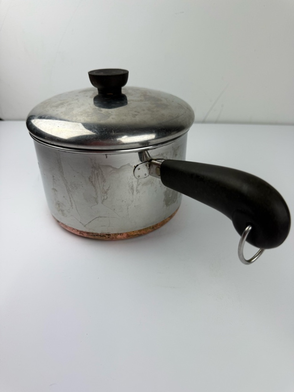 Vintage Revere Ware 1801 Copper Bottom 3 QT Stock/Sauce Pot with Lid Clinton, IL